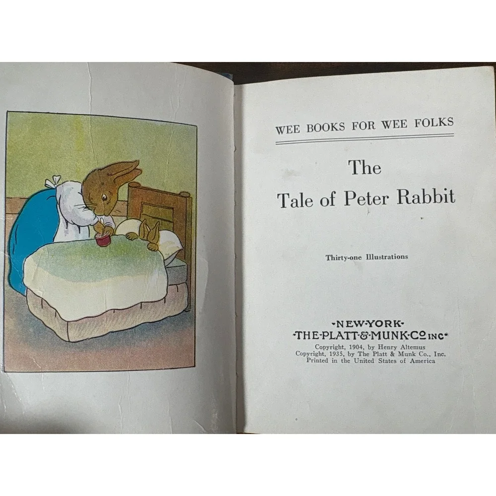 1935 The Tale of Peter Rabbit Beatrix Potter Platt & Munk Wee Books Wee Folks